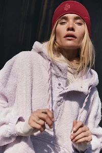 Free People Fuzzy Was She Fleecepullover Damen L pastell lila kuschelig weich - Bild 1 von 8