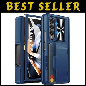 Blaue Galaxy Z Fold4 Kickstand Hülle mit Scharnierschutz - Bild 1 von 9