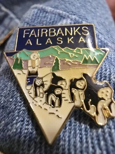 FAIRBANKS ALASKA HUNDESCHLITTEN TEAM REISE PIN - Bild 1 von 1