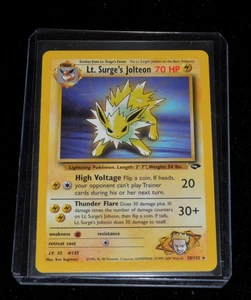 AUTÉNTICO. POKEMON TCG LT. SURGE'S JOLTEON 70 HP no Holo VERDADERO CASI NUEVO 28/132 WOTC - Imagen 1 de 6