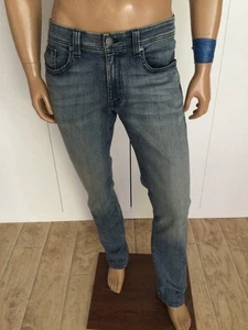 Pantalones de mezclilla elásticos azules Fidelity Jimmy talla 33 - Imagen 1 de 8