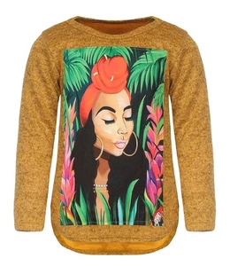 KInder Mädchen Pullover Pulli Langarm Sweat Shirt 30229 Goldfarben 104 - Bild 1 von 2