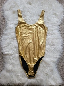 BONDS Gold Metallic Bodysuit Size L, would fit size 10 - BRAND new with tags - Picture 1 of 3