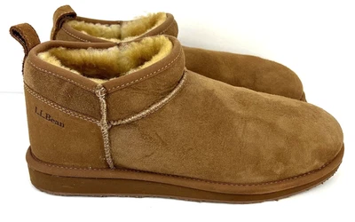 L.L.Bean женщин злой хороший стриженный мех низкий загрузки каштана замши ботинок размер 11 - Изображение 1 из 4