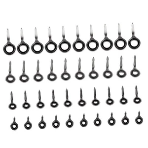 40pcs Fishing Rod Eyes Ring Guides 1.5mm 2mm 2.5mm 4mm Fishing Repair Kit - Picture 1 of 5