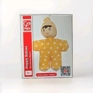 New In Box - Hape Wooden Dollhouse Figure Happy Babies Yellow Polka Dot Family - Picture 1 of 2