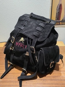 Adidas Backpack Suede Leather Lott Impact Trophy One Of A Kind ? Black Gold - Picture 1 of 23