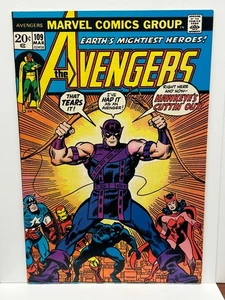 Marvel Comics 1973 AVENGERS Nr. 109 Hawkeye Quits 9.2 NM- 4847 - Bild 1 von 2