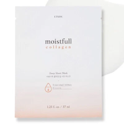 [ETUDE HOUSE] Moistfull Collagen Deep Sheet Mask (21AD) 37ml / Korean Cosmetics - Image 1 of 4