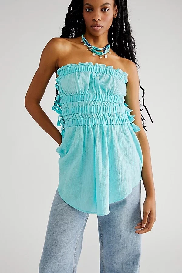 NWT Jen’s Pirate Booty Fleetwood Tunic Top In Ocean Size XS Z291-78 - Image 1 of 1