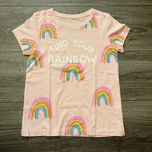 Peek T Shirt Girls size M 8 Pink Cotton Find Your Rainbow - Picture 1 of 4