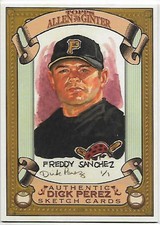 2007 Topps Allen and Ginter Dick Perez Sketches #22 Freddy Sanchez NM-MT Pirates