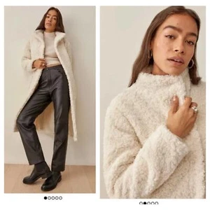REFORMATION Bromley Faux-fur Coat Size Small - Picture 1 of 10