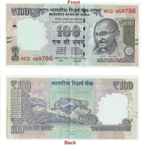 100 Rs. nota santa de la suerte número 786 FIRMADA Dr. Raghuram Rajan Coleccionable. G5-45 - Imagen 1 de 4