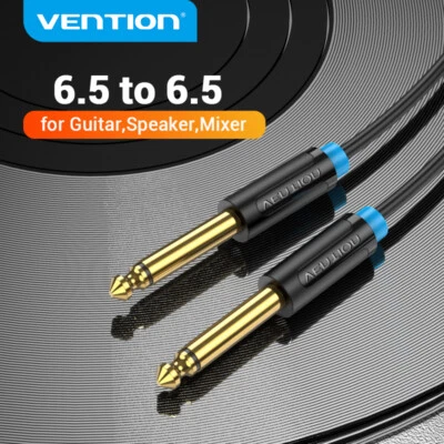 6.35mm 1/4 in Guitar Cable GOLD MONO Jack Plug Cord Patch Cable Electric Bass - Image 1 of 4