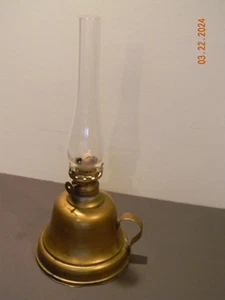 Very Early Brass Finger lamp 1855 and 1867 Acorn Wheel - Picture 1 of 8
