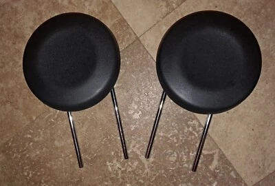 2012-2018 Fiat 500 Rear Seat Head Rest Set of 2 Black 2013 2014 2015 (D) Foto 1 de 4