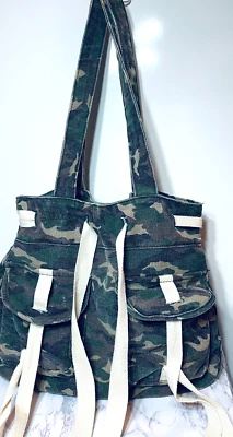 Bolso de Hombro Billabong Camuflado Cartera Cordón Cierre Bolsillos Foto 1 de 4