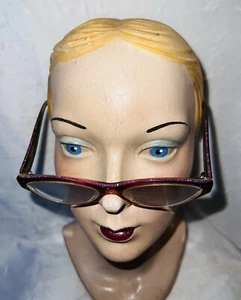 JUDITH LEIBER BURGUNDY PURPLE PINK CRYSTAL READER GLASSES, 1.75 Power - Picture 1 of 24