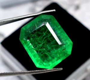 Lose Edelsteine facettiert lose natürlich grün smaragd 16,60 Karat ca. zertifiziert! - Bild 1 von 9