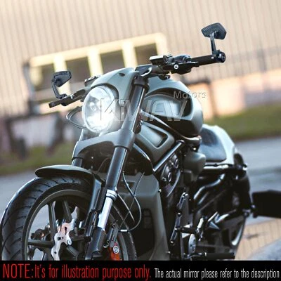 Espejos retrovisores de extremo de barra de peso pesado delgado BLADE negro se adapta a Harley '02-'17 VRSC V-Rod Foto 1 de 4