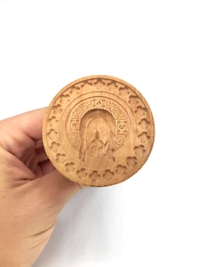 Grecian Stamp For The Holy Bread Orthodox Liturgy / Wooden Prosphora D - 60mm - Picture 1 of 4
