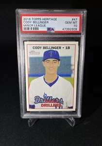 Topps Heritage 2016 edición de ligas menores Cody Bellinger #47 PSA 10 GEM MT - Imagen 1 de 2