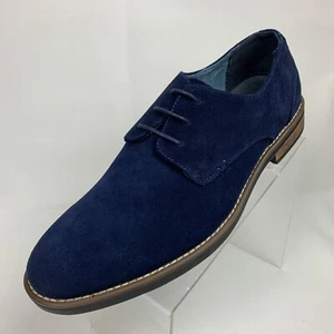 Bruno Mark New York Derby Blue Leather Suede Round Toe Lace Up Shoes Size 12 NEW - Picture 1 of 13