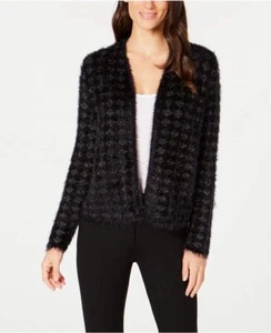 Alfani Black/Gold Eyelash Cardigan Sz:PP" MSRP $79 - Picture 1 of 7