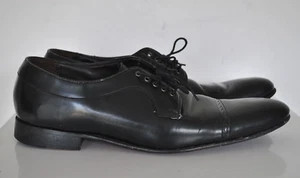 Zapatos Oxford de cuero negro con cordones para hombre de diseñador Poin talla 9 (43) Jones Bootmaker - Imagen 1 de 6