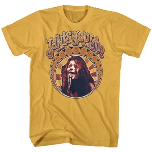 Janis Joplin Nouveau Circle Men's T Shirt Rock & Soul Music Merch - Picture 1 of 3