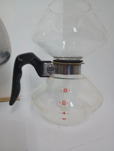 Vtg GE Siphon Coffee Pot Maker Glass 2-8 RED Cup - Picture 1 of 6