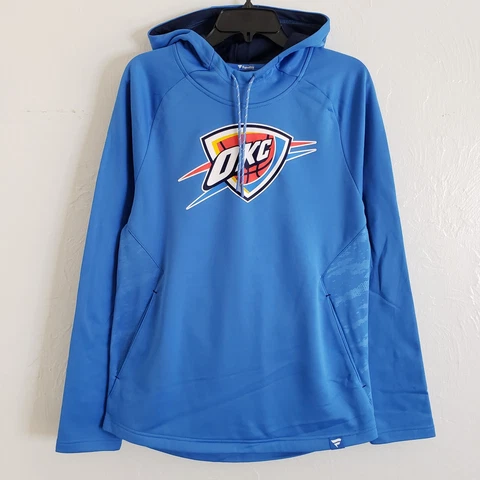 Fanatics Oklahoma City Thunder Basketball Hoodie Men Size Medium Blue Front logo Cover