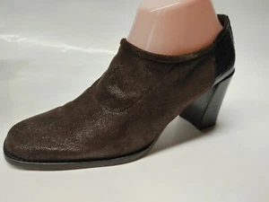 Botín Donald J Pliner Marrón Elástico Tela Metálica Imitación Cocodrilo Serpiente Para Mujer 8 M - Imagen 1 de 12