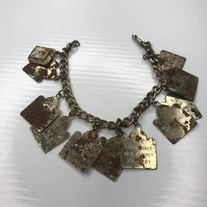 X1 Set Gold Charms 10 Gebote Bibel Mutter Perle Ketten Retro Rostig 6,5 Zoll - Bild 1 von 7