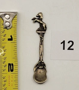 Cuchara de sal/especias de plata italiana coleccionable, Nápoles - caballo de cría - 2"- #12 - Imagen 1 de 4