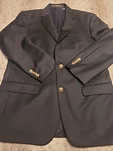 Mens Tasso Elba Black Wool Cashmere Blazer 40R Sport Coat Macy's Suit Jacket - Picture 1 of 14