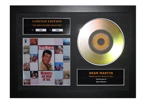 Dean Martin Signed Gold Disc Album Ltd Edition Framed Picture Memorabilia - Picture 1 of 1