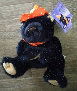 New American Greetings Soft Touch Bear Halloween Stuffed Plush Hat - Picture 1 of 6