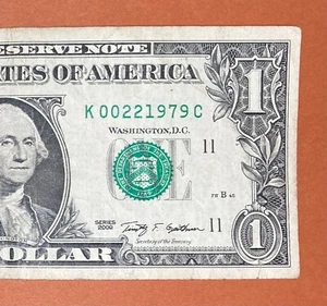 February 2, 1979 ( 00221979 ) Birthday Note $1 One Dollar Bill (__ 2 / 2 / 1979) - Picture 1 of 3