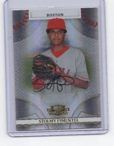 Stolmy Pimentel Auto Autograph # 675 / 975 Boston Redsox 2008 Donruss Threads - Picture 1 of 2