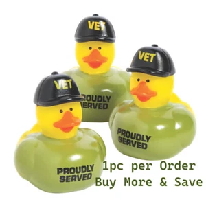 Proudly Served Vet Veteran Military Rubber Duckies Ducks Jeep Ducking US Shipper - Picture 1 of 1