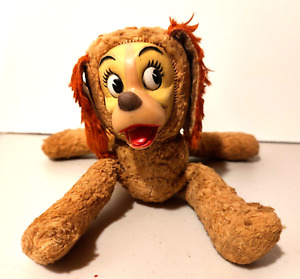 Vintage '55 Gund Rubber Face Disney Lady and the Tramp Lady Dog Plush Toy Figure