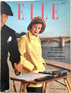 ELLE Magazine n° 204 du 24 Octobre 1949 ancienne revue de Mode Couture Femme - Picture 1 of 6