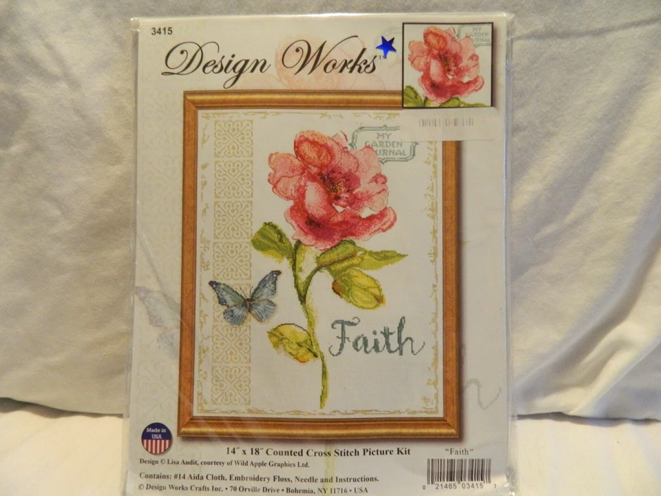 C-25 NEW DESIGN WORKS COUNTED CROSS-STITCH KIT “FAITH” - Image 1 of 4