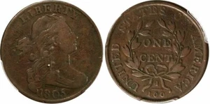 Rare 1805 Draped Bust Design Large Cent PCGS Very Fine 20 - Picture 1 of 4