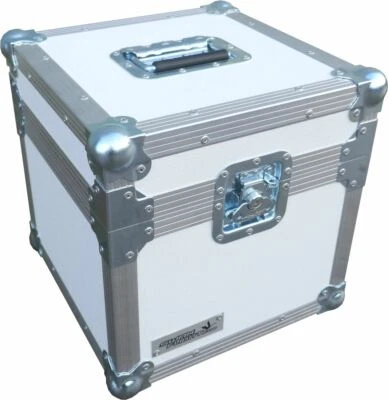 Flight Case Swan 12" Single LP 100 Vinyl Record Box (White Rigid PVC) - Image 1 of 4