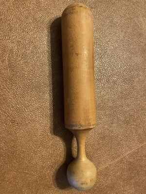 Antiguo calcetín de madera tallada americana herramienta Darner o parte de un tamiz Fasion antiguo Foto 1 de 3