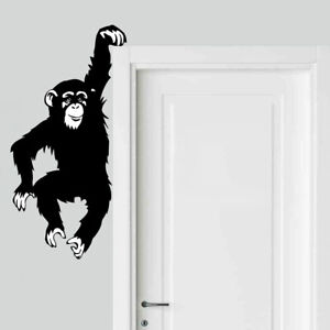 Hanging Monkey Wall Art Stickers Living Dining Hallway Room African Safari Decal