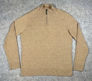 SmartWool Sparwood Half Zip Sweater Men’s M Oatmeal Wool Blend Pullover Light - Picture 1 of 8